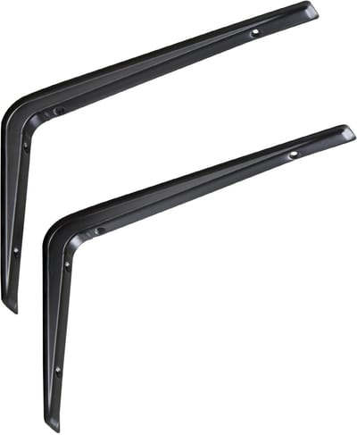 SOTECH 2 stuks Plankdrager RK15 zwart 272 x 193 mm Plankdrager Wandbeugels Plankdrager Beugels Haakse Plankdrager