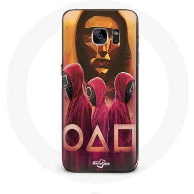 Samsung Galaxy S7 hoesje Inktvis Spelmaskers Vierkante driehoek en cirkeltekening