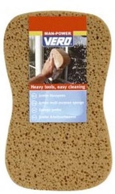 Grote schoonmaakspons / viscose autospons 22 x11 cm - schoonmaakartikelen / auto wassen
