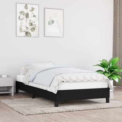 vidaXL - Bedframe - zonder - matras - 90x190 - cm - stof - zwart