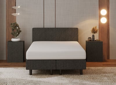 Nessa® - 120x200 Boxspring Bjorn Antraciet - Inclusief Pocketvering matras