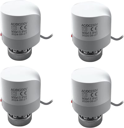 Actuator voor Vloerverwarming - N.v.t. - 3 x 5 x 4 cm - Thermo-elektrische Aandrijving voor Zone Regeling - Voor Vloerverwarmingssystemen