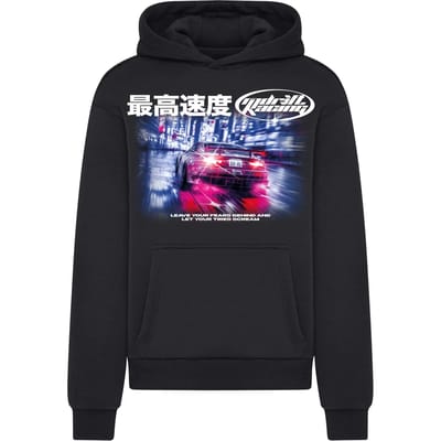 Mister Tee - Drift Racing Fluffy Hoodie/trui - XS - Zwart