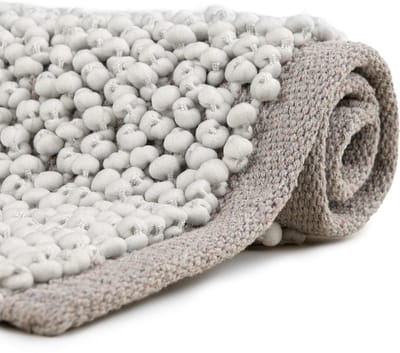 Heckettlane Badmat Nodo - Badkamermat - Bidetmat - Antislip tapijt - 60x100 cm - Grijs