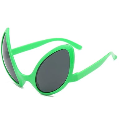 Grappige Alien Ogen Zonnebril Mode Nieuwigheid Cosplay Prop Party Halloween Kostuum Accessoires Kid Speelgoed Bril groen/grijs