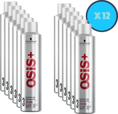 Schwarzkopf 12 X Osis Session Extreme Hold Hairspray 500ml