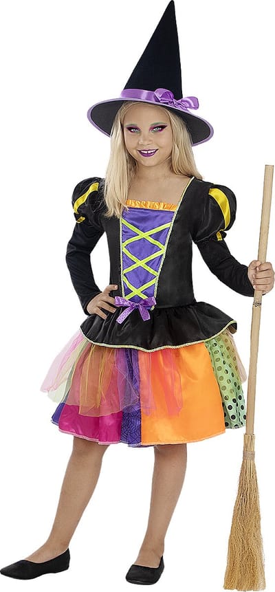 FUNIDELIA Magisch Heks Kostuum voor Meisjes - Maat: 107 - 113 cm