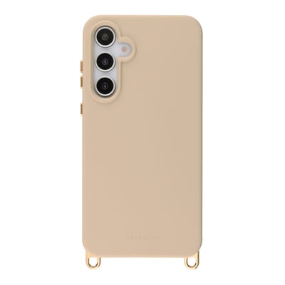 Selencia Hoesje - Geschikt voor Samsung Galaxy S24 / S25 - Rivièra Backcover met Magnetische Ring met afneembare haakjes - Milky Latte