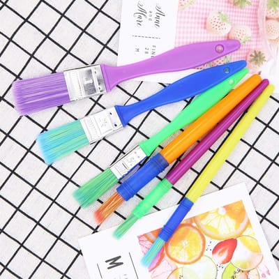 Dailygoods- Penseelset 30 Stuks - Doodle Borstels - Schuimborstels - Dunne Lijnpennen - Kunst & Ambacht - Geschikt voor Papier en Stof - Schilderset