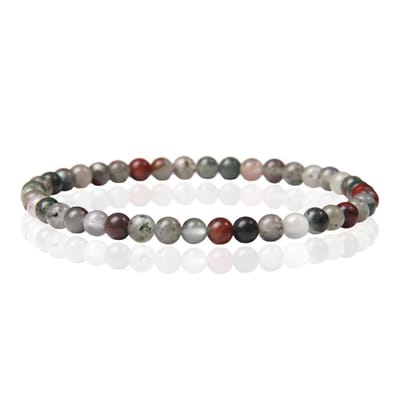 Memphis Natuursteen Armband - 4mm Bloodstone - 23cm