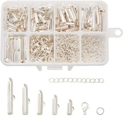 Dailygoody - Zilveren Buissluitingen - Sieraden Maken - Hoogwaardige Kwaliteit - Diverse Afmetingen - Karabijnhaak en Open Buigring - 100 Stuks - Hand.