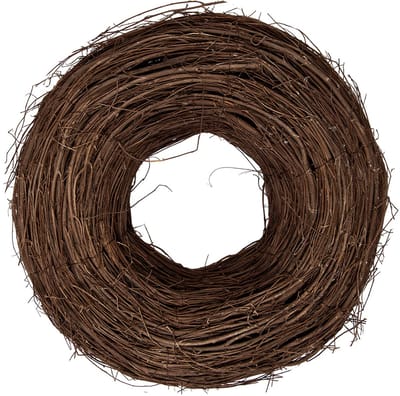 Clayre & Eef Krans Ø 40x12 cm Bruin Rotan
