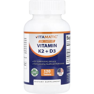 Vitamatic, Vitamine K2 + D3, 120 Comprimés