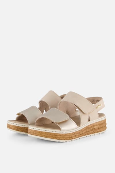 Rieker Sandalen beige Textiel - Maat 42