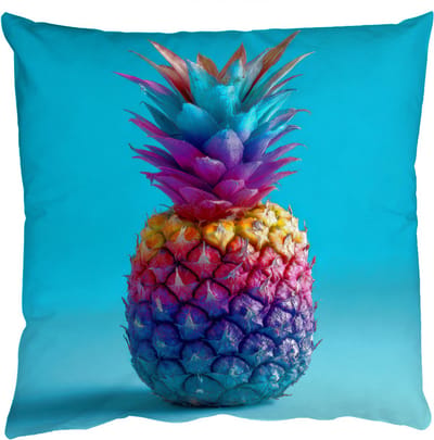 Sierkussens - Kussentjes Woonkamer - 50x50 cm - Ananas - Regenboog - Blauw - Popart