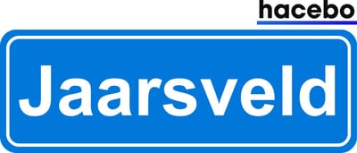 Hacebo - Plaatsnaam Sticker - 29x10 CM - Jaarsveld sticker - Verkeersborden sticker - grappige cadeaus - Jaarsveld