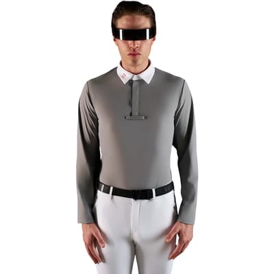Wedstrijdpolo met lange mouwen Equestro Ridertechnology