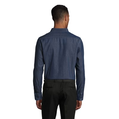 SOLS Heren Barry Denim Shirt met lange mouwen (Denim Brut)