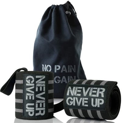 Verstelbare Polsband Ondersteuning Brace met Duimlus voor Krachttraining en Fitness (Grijs)