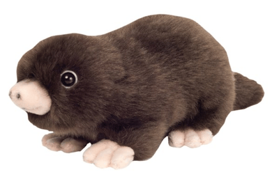 Hermann Teddy Knuffeldier Mol - pluche stof - premium kwaliteit knuffels - zwart - 17 cm