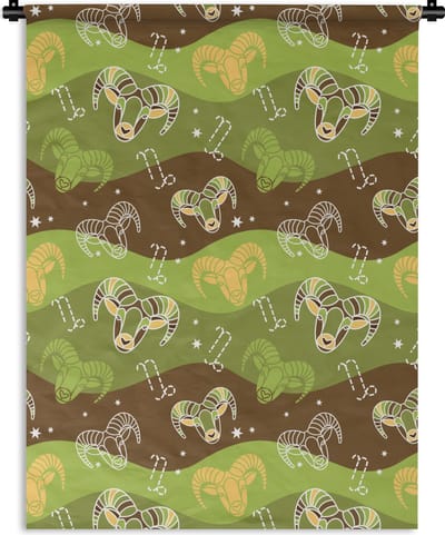 Wandkleed - Wanddoek - Steenbok - Design - Astrologie - 150x200 cm - Wandtapijt