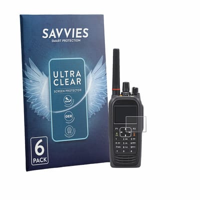 Savvies - Screenprotector voor Icom IC-F4400DT - Folie Beschermfolie transparant 6 Stuks