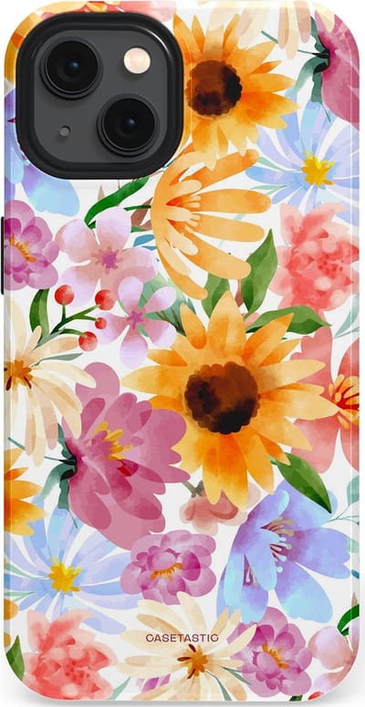 Casetastic Hoesje Geschikt voor Apple iPhone 13 Magsafe - Stijlvolle Beschermende Duo-layer Case - Aquarel fantasie