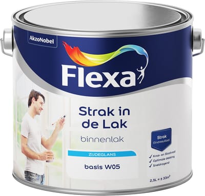 Flexa - Strak in de Lak Binnenlak Zijdeglans - Midden Kokos - Mengverf - 2.5 L