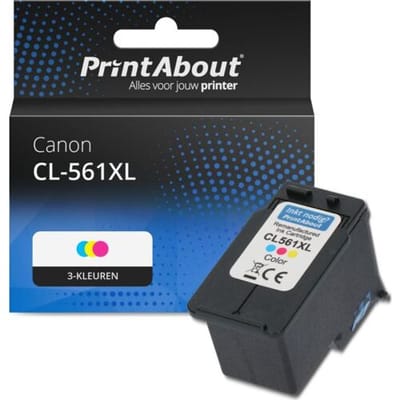 PrintAbout Inktcartridge CL-561XL (CL-561XL) 3-kleuren Hoge capaciteit geschikt voor Canon