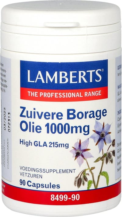 Lamberts Borageolie starflower 1000mg 90 Vegetarische capsules