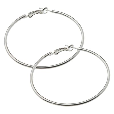 Fako Bijoux® - Grote Oorringen - Hoepel Oorbellen - 4.5cm - 45mm - Zilverkleurig