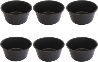 Popover Pannen - Muffin Vormen - Mini Taarten Bakken - Antiaanbaklaag - 3.1 x 1.4 inch - Zwart