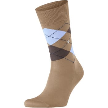 Burlington Manchester gedessineerd katoen sokken heren beige - maat 40-46
