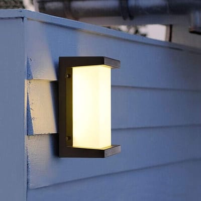 longziming -LED Buitenwandlamp met Sensor – Verticaal Model – 18W 1800 Lumen – IP66 Waterdicht – Moderne Gevelverlichting – Aluminium – Wit Licht