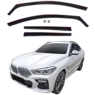 Luchtafweerders - BMW X6 G06 (2019-2025) - 4 stuks - UV-bestendig acryl - Gekleurde afwerking