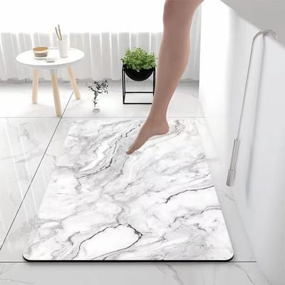 Luxe Marmeren Zachte Diatomeeënaarde Vochtregulerende Sneldrogende Mat Badkamer Badkamer Deur Entree Deur Antislip Mat 40 * 60cm