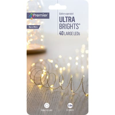 Premier 40 LED Batterij Kettinglamp - 3 9 meter
