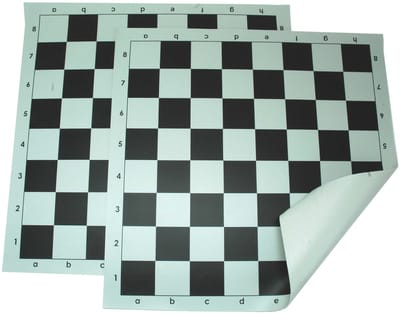 HOT Games schaakbord vinyl rolbaar 45 mm zwart-wit 47 cm speelgoed.
