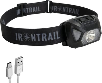 Irontrail Hoofdlamp LED - 2000 Lumen - Oplaadbaar - Verstelbaar