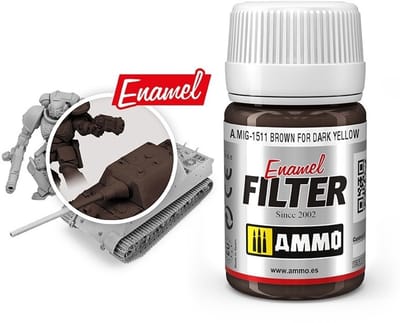 AMMO by Mig Jimenez Modelbouwdecoratie - MIG 1511 Brown For Dark Yellow Effecten potje