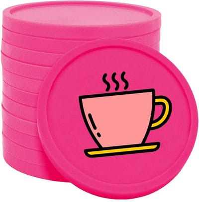 CombiCraft koffiemunten neon roze - Ø29mm enkelzijdig bedrukt - 100 stuks