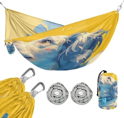 Hangmat met Draagtas - Outdoor Hangmat Stoffen Hangmat - Buiten Ontspannen - Met Opbergvakje - 114 x 138 cm