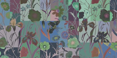 Fotobehang floral patch 2 DD114232 Livingwalls Walls by Patel | 3D Fotobehang