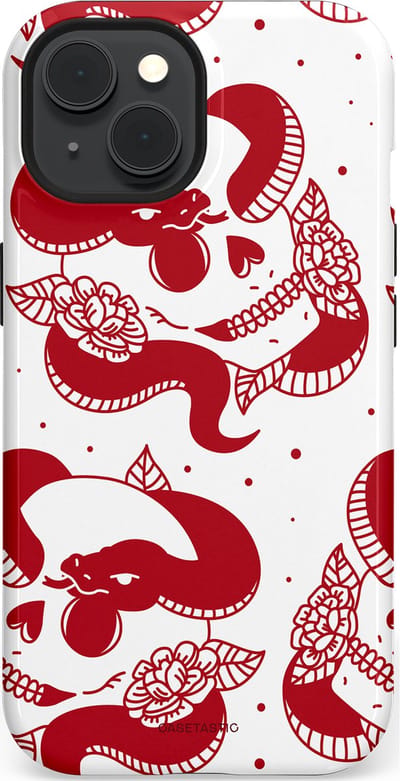 Casetastic Hoesje Geschikt voor Apple iPhone 15 Magsafe - Stijlvolle Beschermende Duo-layer Case - Beet van de nacht