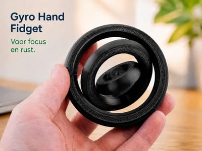 Gyro Hand Fidget – Fidget Speelgoed voor Volwassenen – Anti Stress Accessoire – Sensorische Fidget voor ADHD en Focus - 9 cm