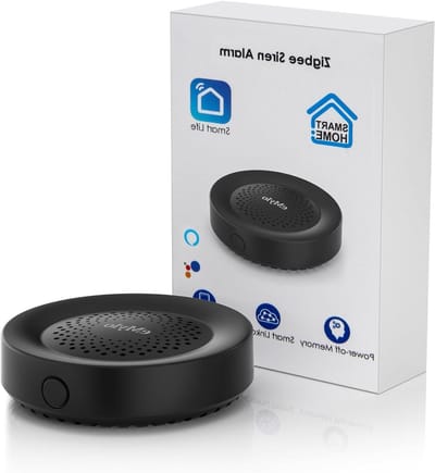 eMylo Zigbee Alarm, zwart alarm, TUYA/SmartLife app-bediening, geluids- en lichtalarm, automatische push-melding, voor wooneenheden, ziekenhuizen, verpleeghuizen enz.