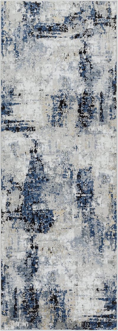 SURYA - LENA Modern Abstract Blauw Tapijt