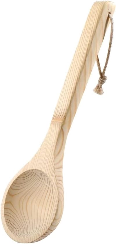 Sauna lepel - Houten schep - Sauna aroma - Hoge kwaliteit hout - 40 cm lengte - Houtkleur