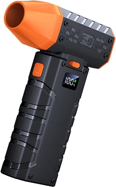 VHV Mini Blower 130.000 RPM Handheld Elektrische Turbo Jet Ventilator 52 m/s Windsnelheid - Oranje Kleur