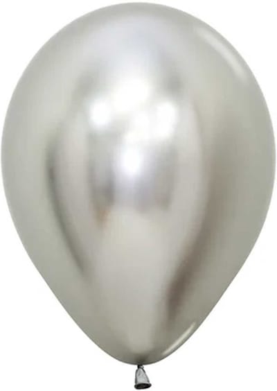 20x Ballon (klein) 12cm reflex Silver zilver van Sempertex